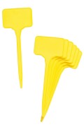 Gele steeketiketten 12cm - 7 stuks