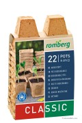 Square cellulose pots 6cm - 22 pcs Romberg