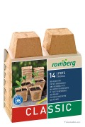 Square cellulose pots 8cm - 14 pcs Romberg