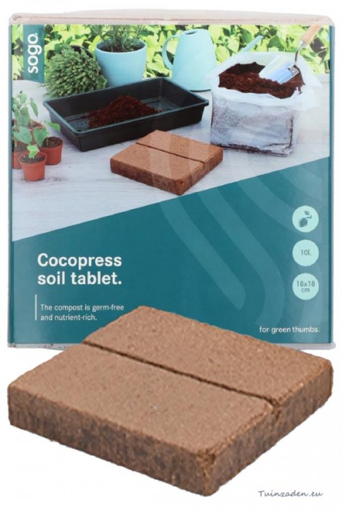 Cocopress soil tablet 10 liter - 18x18cm