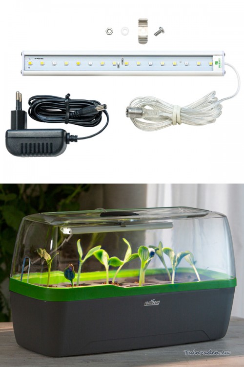 BoQube L kweekkas & LED groeilamp - Antraciet Groen