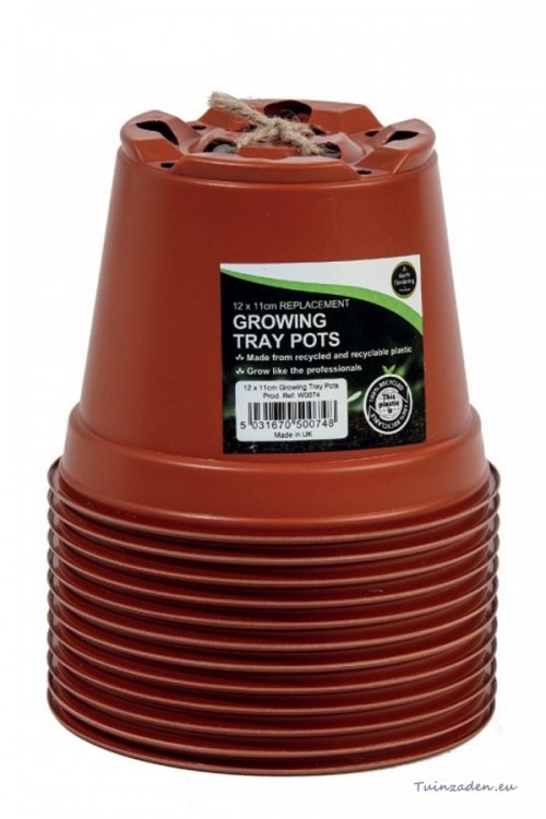 11cm Growing pots - 100% gerecycled plastic