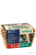 24 square pots 6x6cm - 4 strips of 6 pcs Romberg