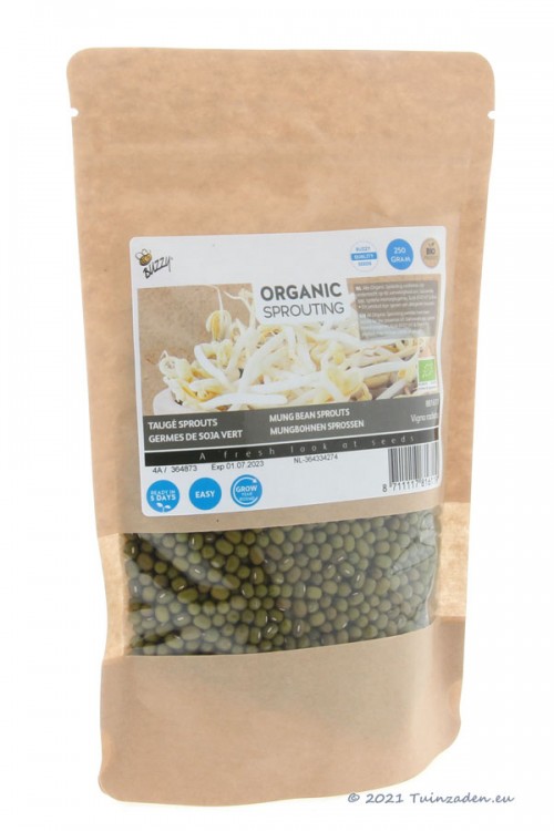Voortdurende Stationair ervaring Tauge 250 gram grootverpakking biologische zaden - Organic Sprouting kopen?  Tuinzaden.eu