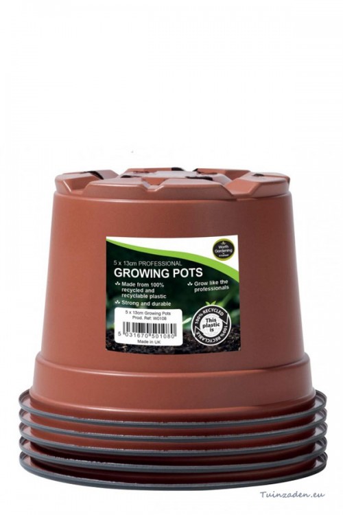 13cm Growing pots - 100% gerecycled plastic