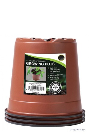 17cm Growing pots - 100% gerecycled plastic