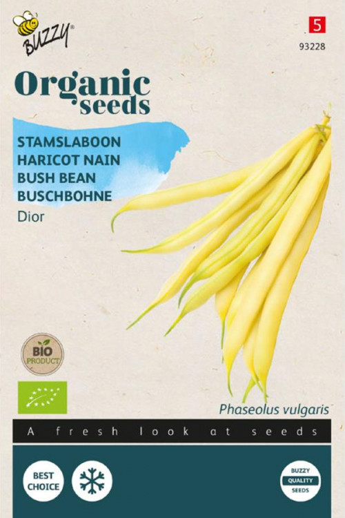 Dior Yellow dwarf Wax Bean Organic Seeds