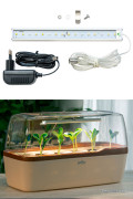 BoQube L greenhouse & LED grow light - Cream copperbrown