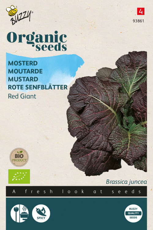 Red Giant Leaf mustard Organic seeds