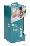 Plastic 9cm pots 18 pieces - SOGO