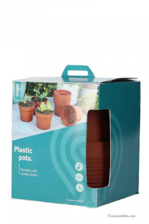 Plastic 13cm pots 12 pieces...
