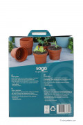 Plastic 13cm pots 12 pieces - SOGO