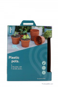 Plastic 13cm pots 12 pieces - SOGO