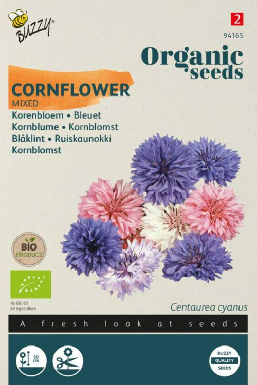 Mixed Cornflower Centaurea Organic seeds
