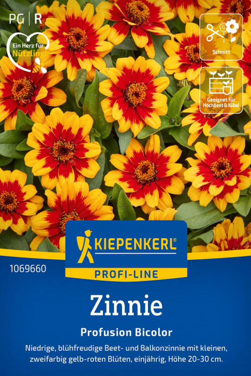 Profusion Bicolor Zinnia zaden
