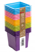 20 Square Grow Pots 8 cm – 5 colours mixed 20 Square Grow Pots 8 cm – 5 colours mixed