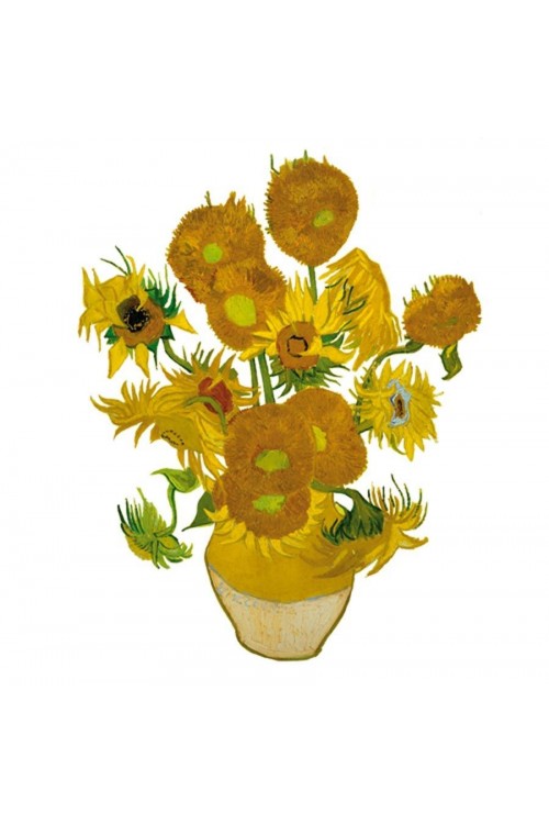 Van Gogh Zonnebloemen - Flat Flower Raamsticker