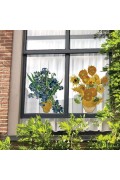 Van Gogh Zonnebloemen - Flat Flower Raamsticker