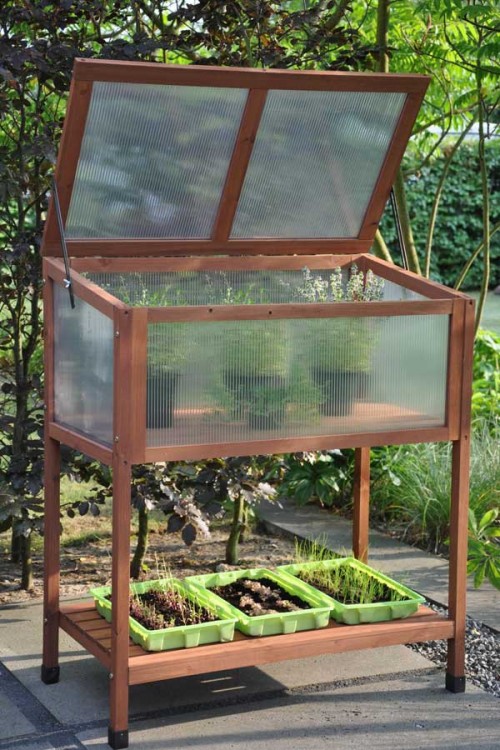 Red Leaf wooden greenhouse
