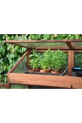 Sweet Basil wooden patio greenhouse