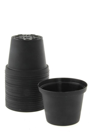 Black plastic containers 8...