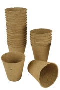 Round fiber pots 6cm - 24 pcs Grow It