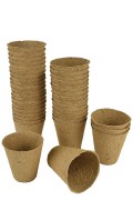 Round fiber pots 8cm - 48 pcs Grow It