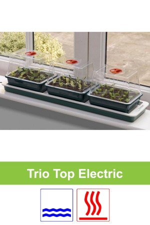 Electrisch verwarmd 10W kweekset 3 x M vensterbank G50 Trio Top