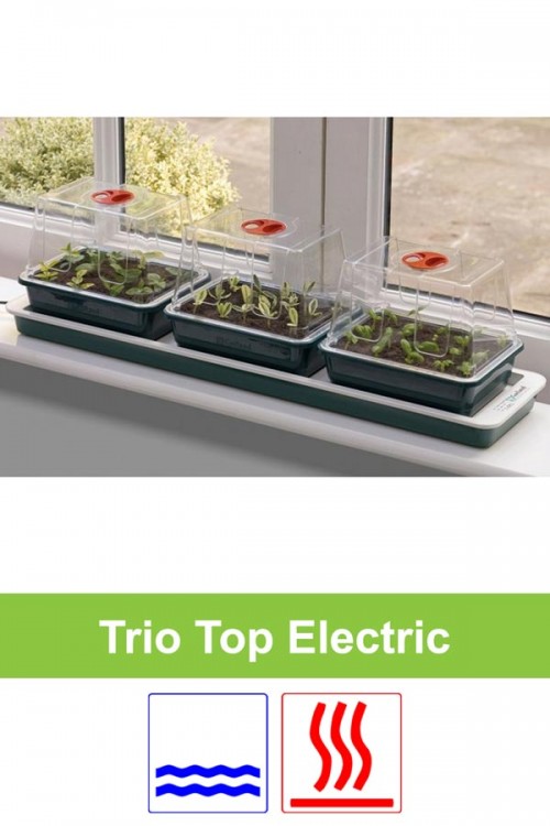 Electrically  heated 10W propagator 3 x M G50 windowsill Trio Top