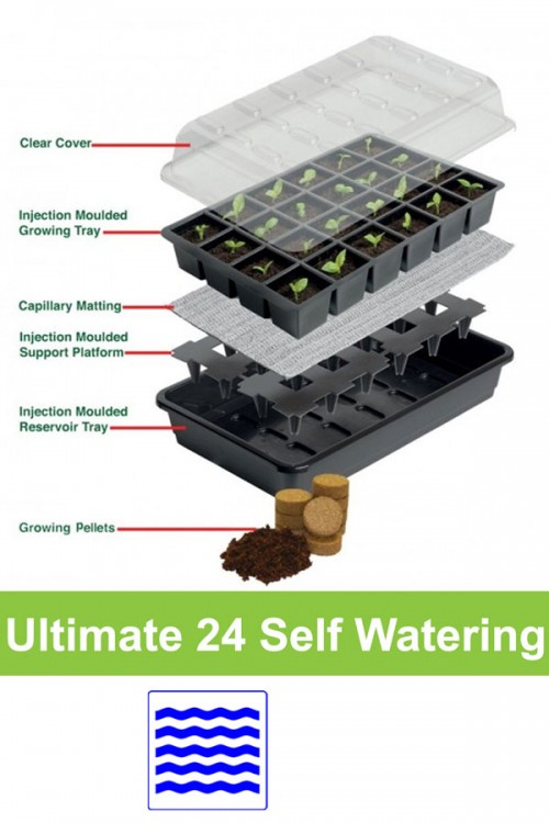 Self watering 24 cell propagator + pellets G180